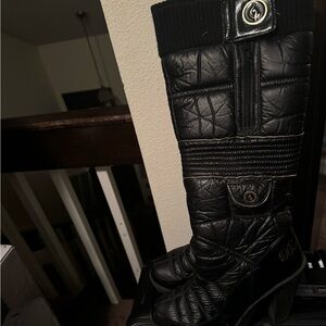 Puffy Black and Gold Baby Phat Heel Boots worn a few times.